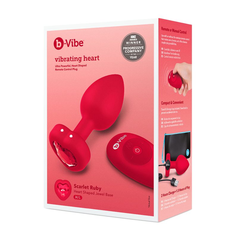 A01704B BVibe VibratingHeartRed 01